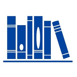 Decorative clip art row of books