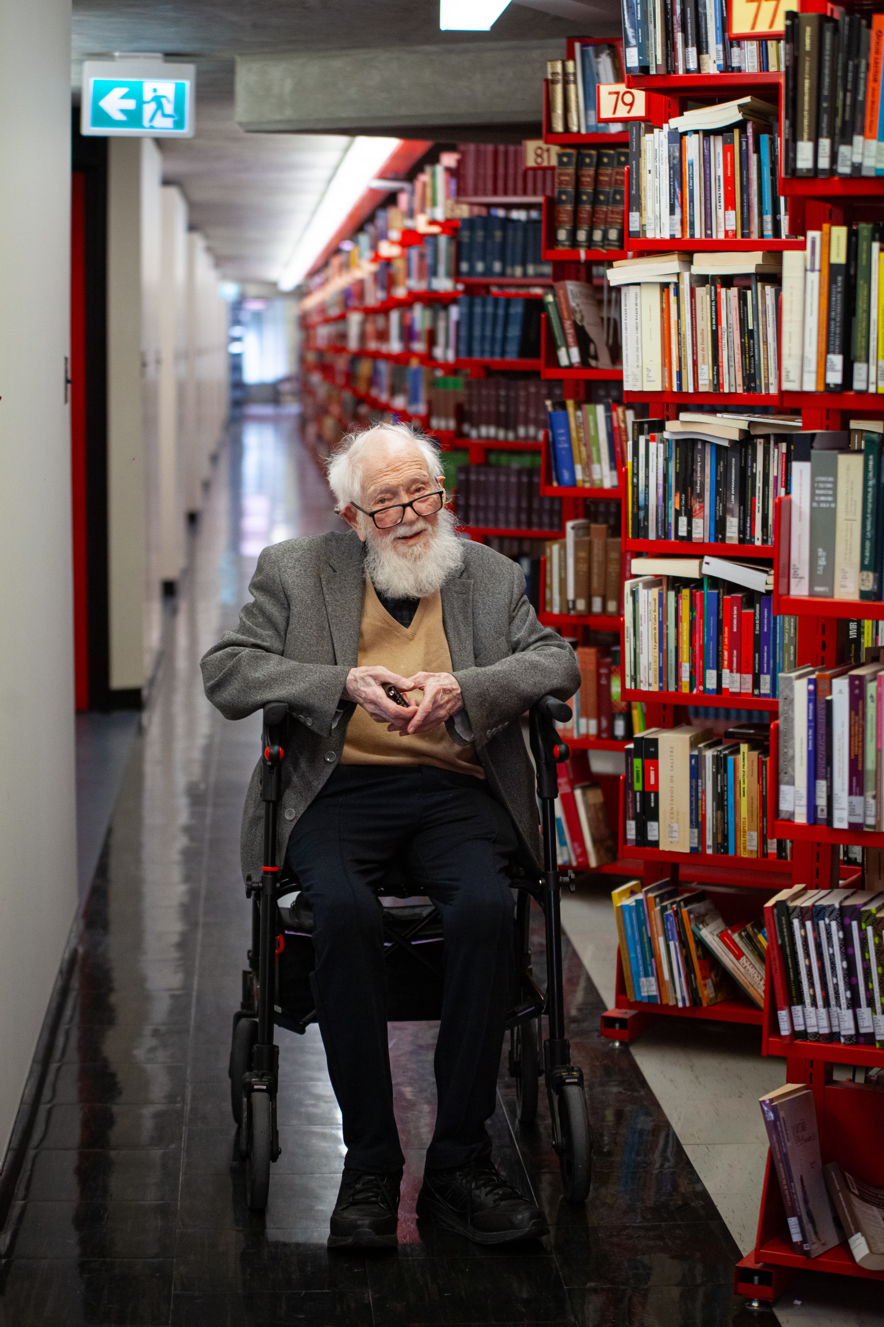 Professor Blissett holds court on the 13th floor of his beloved Robarts Library.