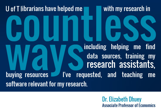 testimonial of research quality by Dr. Elizabeth Dhuey