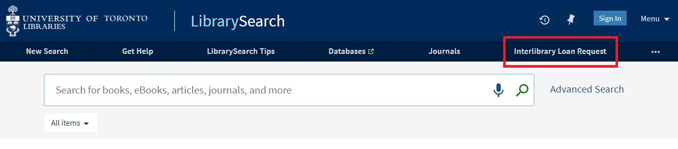 How to find the interlibrary loan request form