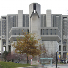 Outdoor view of Robarts Library, south side.